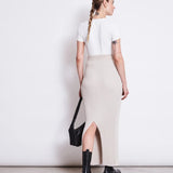 JAN ’N JUNE - EBBA Midi - Strickrock • Ivory - ROSA ECK