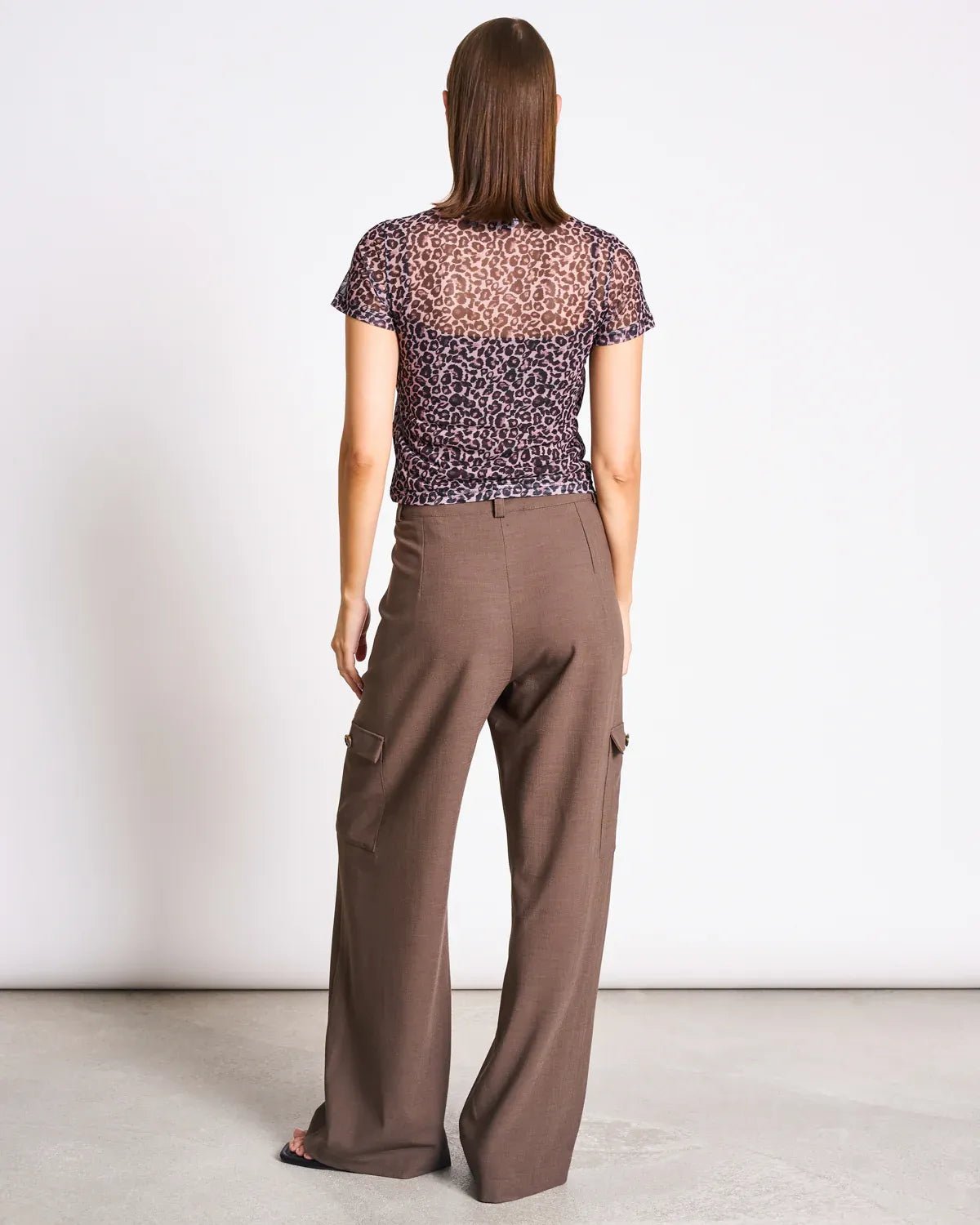JAN 'N JUNE - EVIE Mesh T-Shirt • Leo Print - ROSA ECK