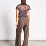 JAN 'N JUNE - EVIE Mesh T-Shirt • Leo Print - ROSA ECK