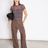 JAN 'N JUNE - EVIE Mesh T-Shirt • Leo Print - ROSA ECK