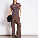 JAN 'N JUNE - EVIE Mesh T-Shirt • Leo Print - ROSA ECK