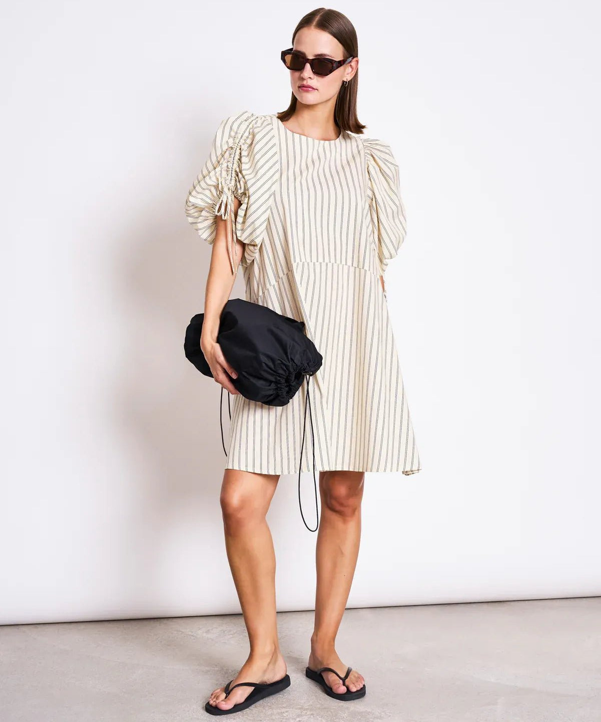 JAN 'N JUNE - MALUS Minikleid • Buttermilk Striped - ROSA ECK