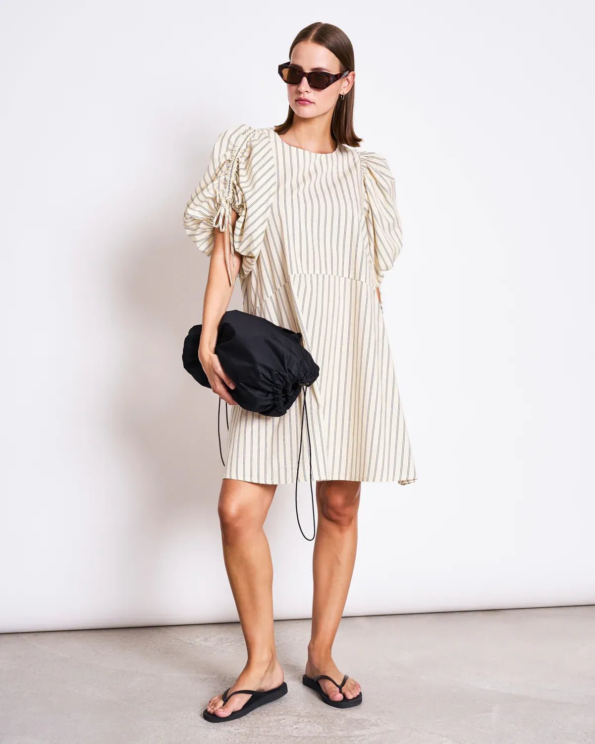 JAN 'N JUNE - MALUS Minikleid • Buttermilk Striped - ROSA ECK