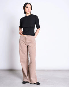 JAN 'N JUNE - NINA Ripp-T-Shirt aus Lyocell • Black - ROSA ECK