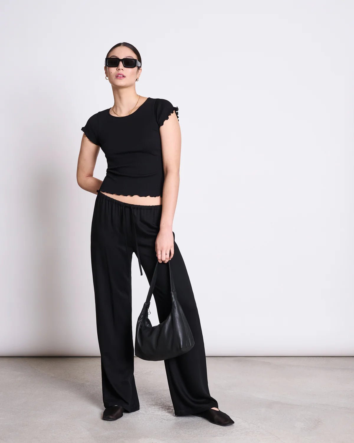 JAN 'N JUNE - REN T-Shirt • Black - ROSA ECK