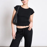 JAN 'N JUNE - REN T-Shirt • Black - ROSA ECK