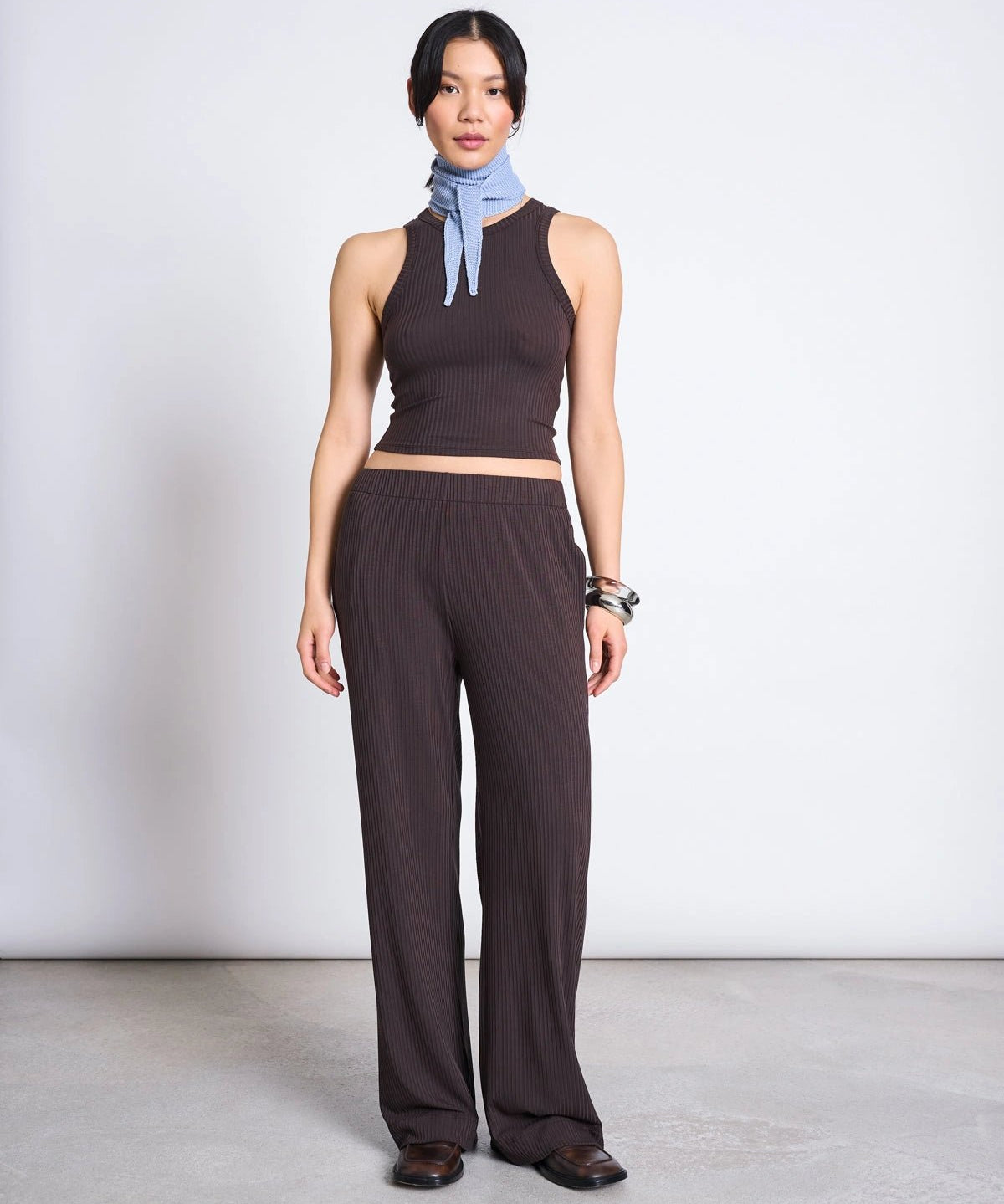 JAN 'N JUNE - SMILLA Ripp-Hose aus Lyocell • Mud - ROSA ECK