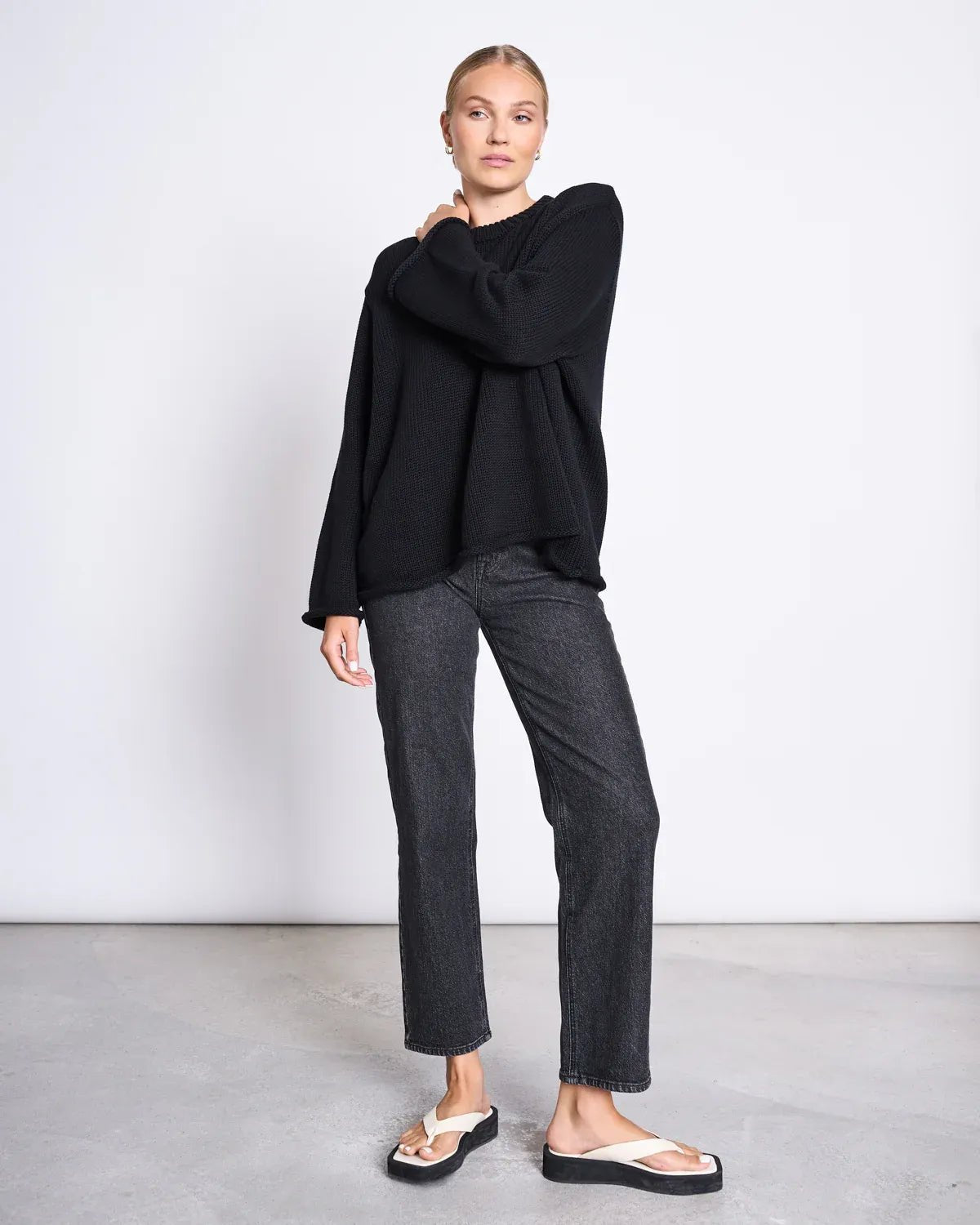 JAN ’N JUNE - SONA Strickpullover • Black - ROSA ECK