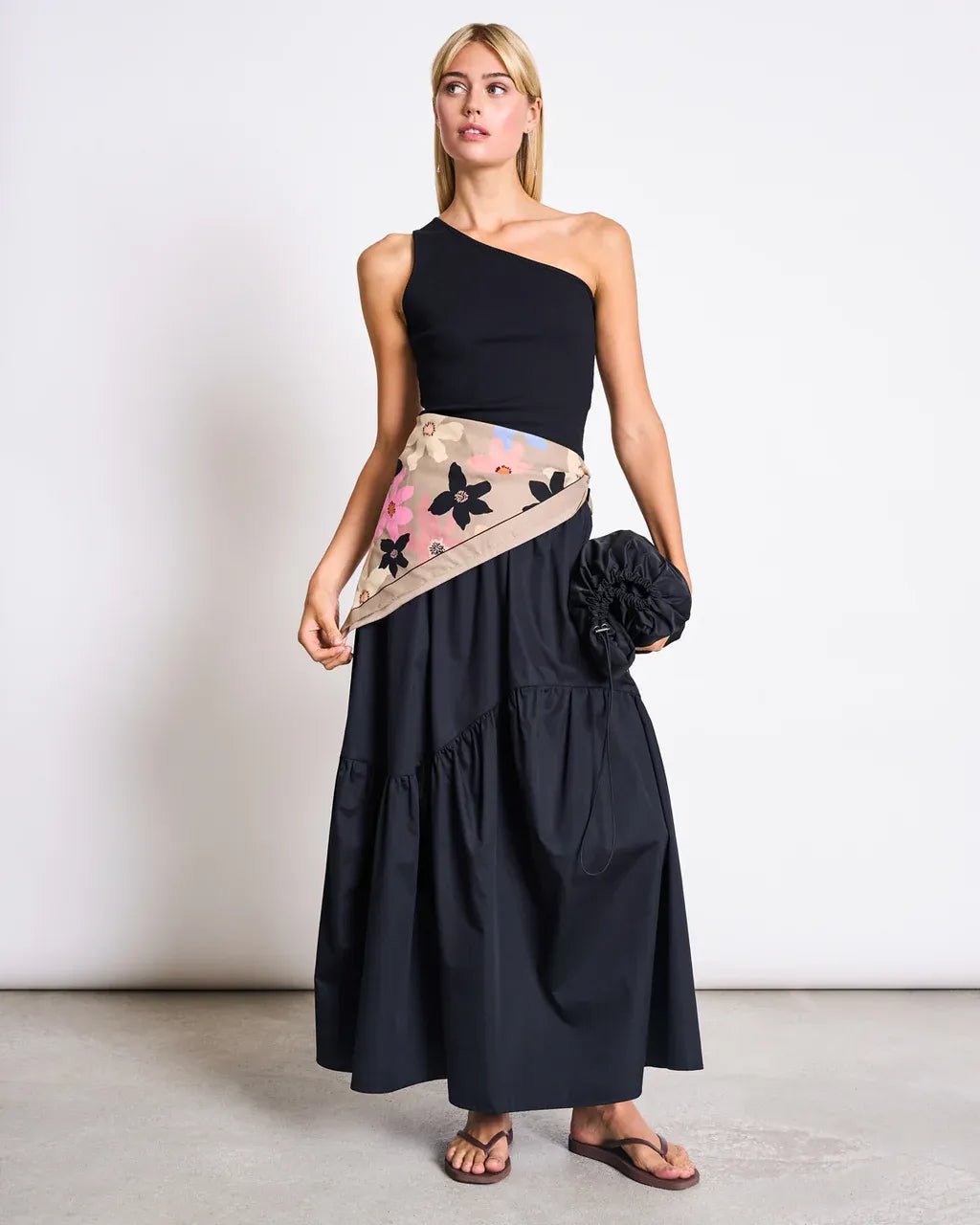 JAN 'N JUNE - TIGRIS One - Shoulder Top • Black - ROSA ECK
