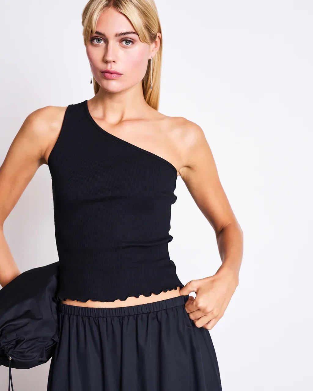 JAN 'N JUNE - TIGRIS One - Shoulder Top • Black - ROSA ECK