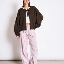 JAN ’N JUNE - ZEA Strickjacke • Mud - ROSA ECK
