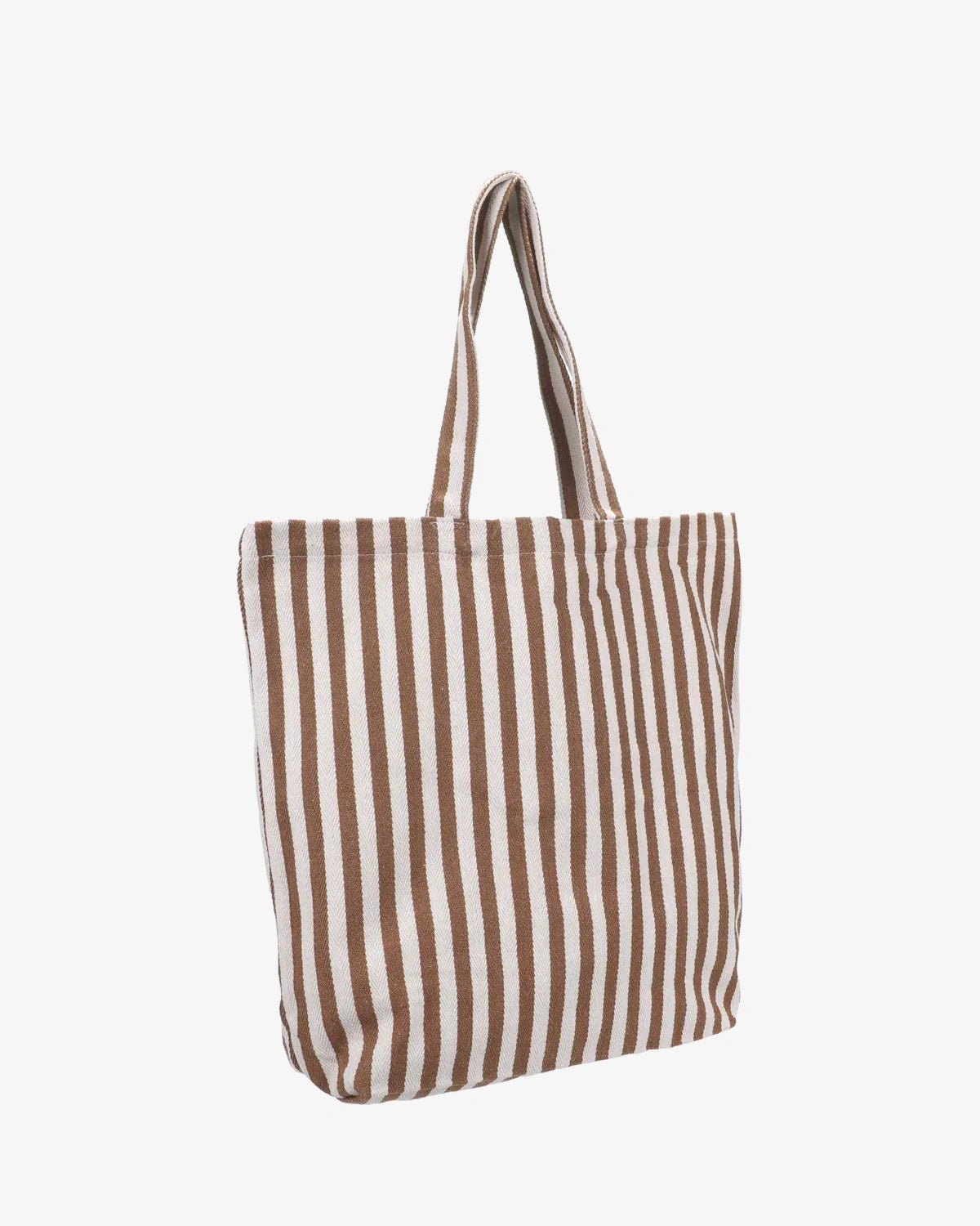 Kado Design - Baumwolltasche • Natur Streifen Dunkelbraun - ROSA ECK