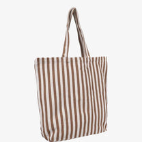Kado Design - Baumwolltasche • Natur Streifen Dunkelbraun - ROSA ECK