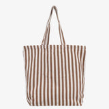 Kado Design - Baumwolltasche • Natur Streifen Dunkelbraun - ROSA ECK