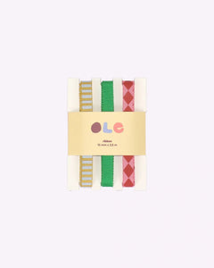 Kado Design - Geschenkband - Set • stripe · plain · diamond - Geschenkverpackung - ROSA ECK