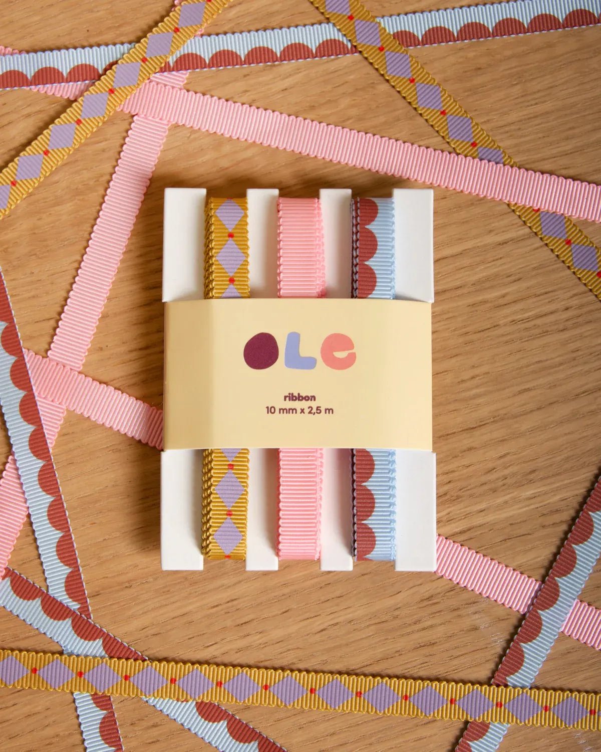 Kado Design - Geschenkband-Set • Zirkus/Wellen - ROSA ECK