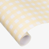 Kado Design - Geschenkpapier - Rolle • Buttergelb kariert - ROSA ECK