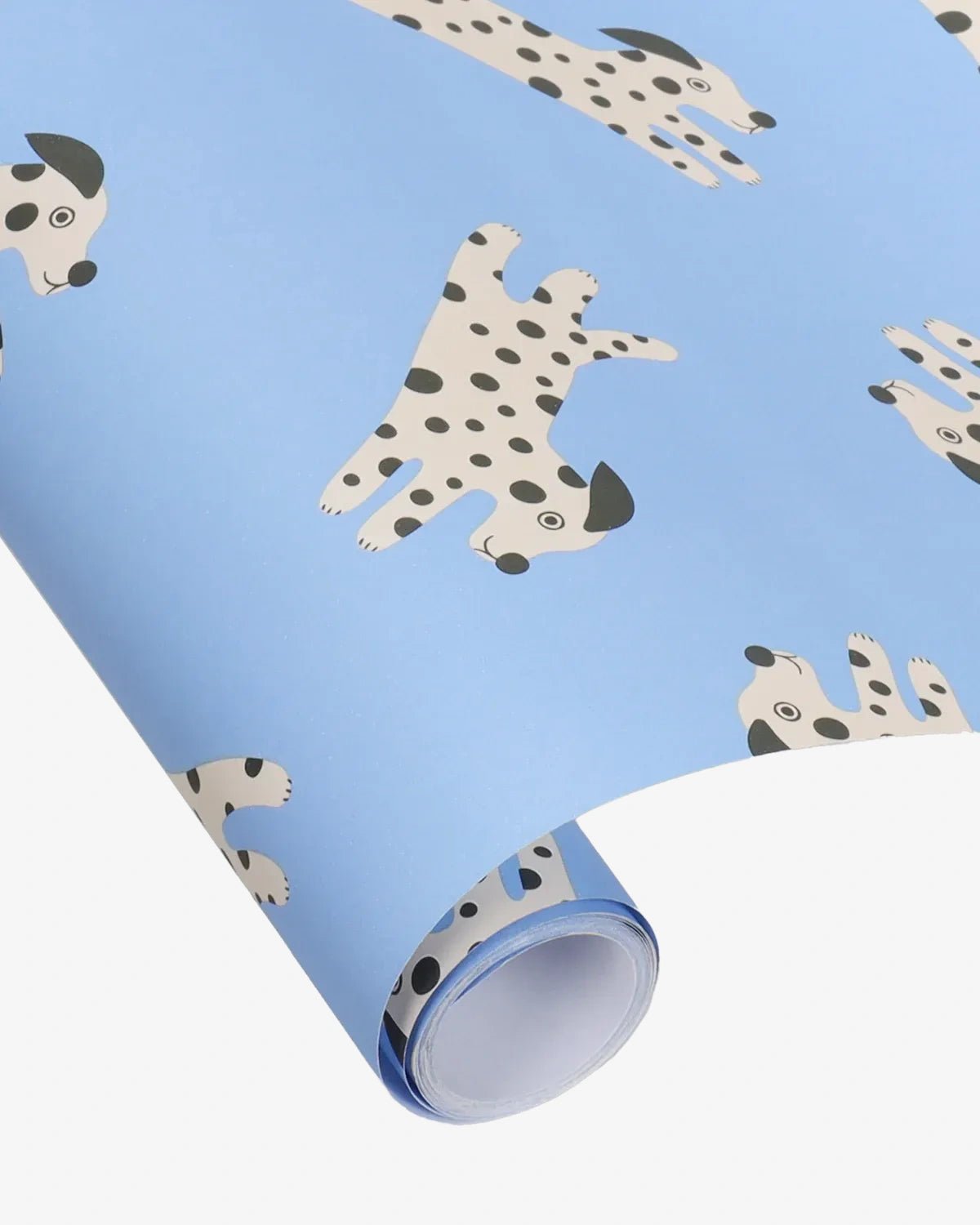 Kado Design - Geschenkpapier - Rolle • Hunde Blau (Charlotte Janvier) - ROSA ECK