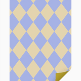 Kado Design - Geschenkpapier - Rolle • Kariert Hellblau/Buttergelb - Geschenkverpackung - ROSA ECK