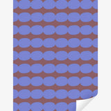 Kado Design - Geschenkpapier - Rolle • Pebbles Blau/Dunkellila - ROSA ECK