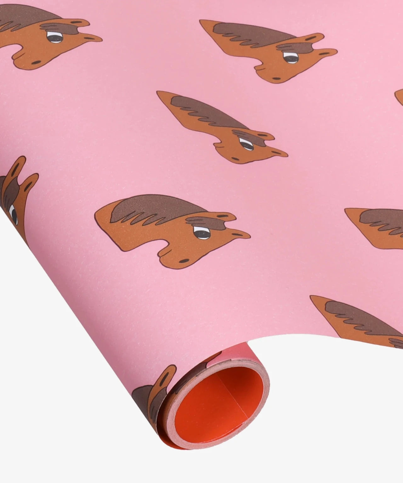 Kado Design - Geschenkpapier-Rolle • Pferde (Charlotte Janvier) - ROSA ECK