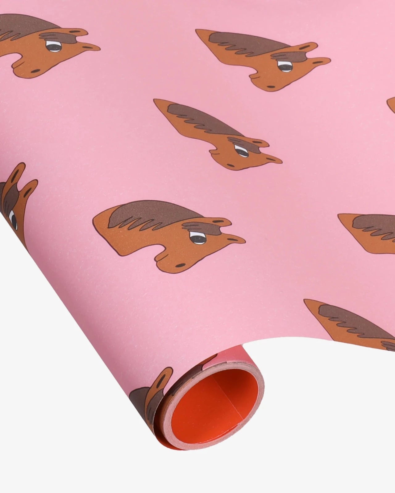Kado Design - Geschenkpapier-Rolle • Pferde (Charlotte Janvier) - ROSA ECK