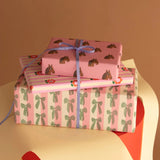 Kado Design - Geschenkpapier-Rolle • Pferde (Charlotte Janvier) - ROSA ECK