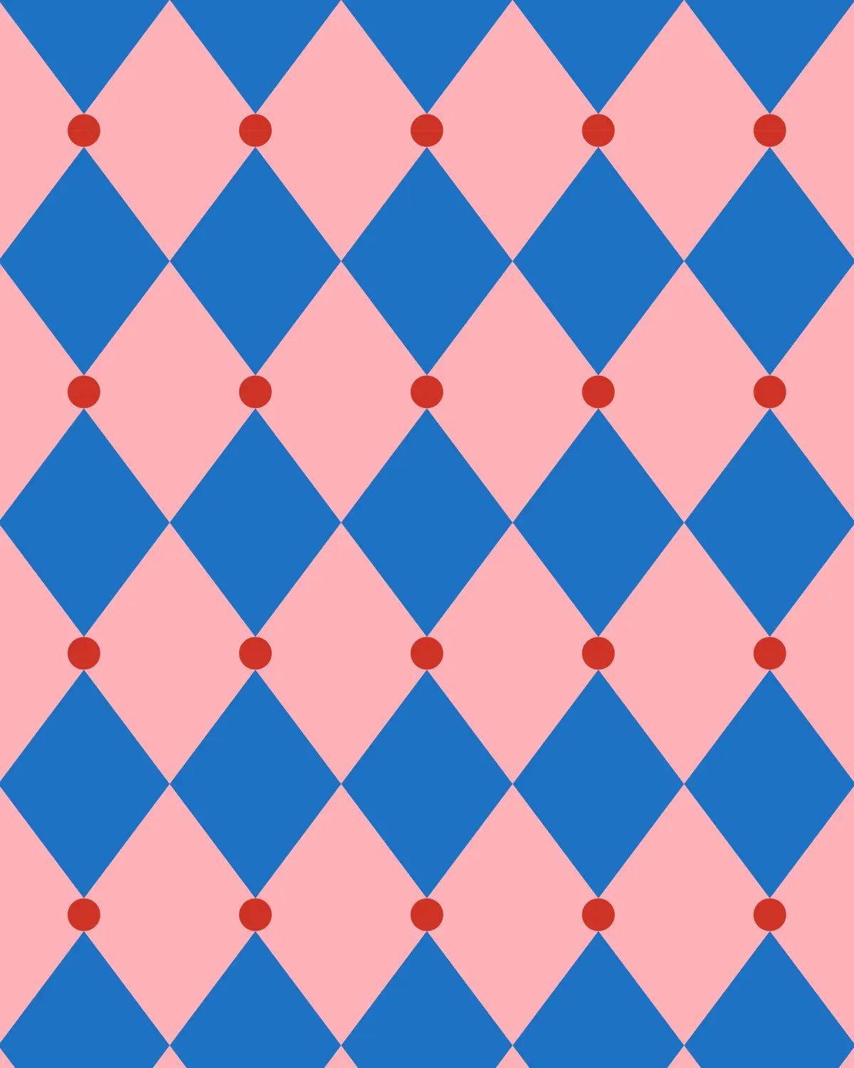 Kado Design - Geschenkpapier - Rolle • Zirkus Pink/Blau/Rot - ROSA ECK