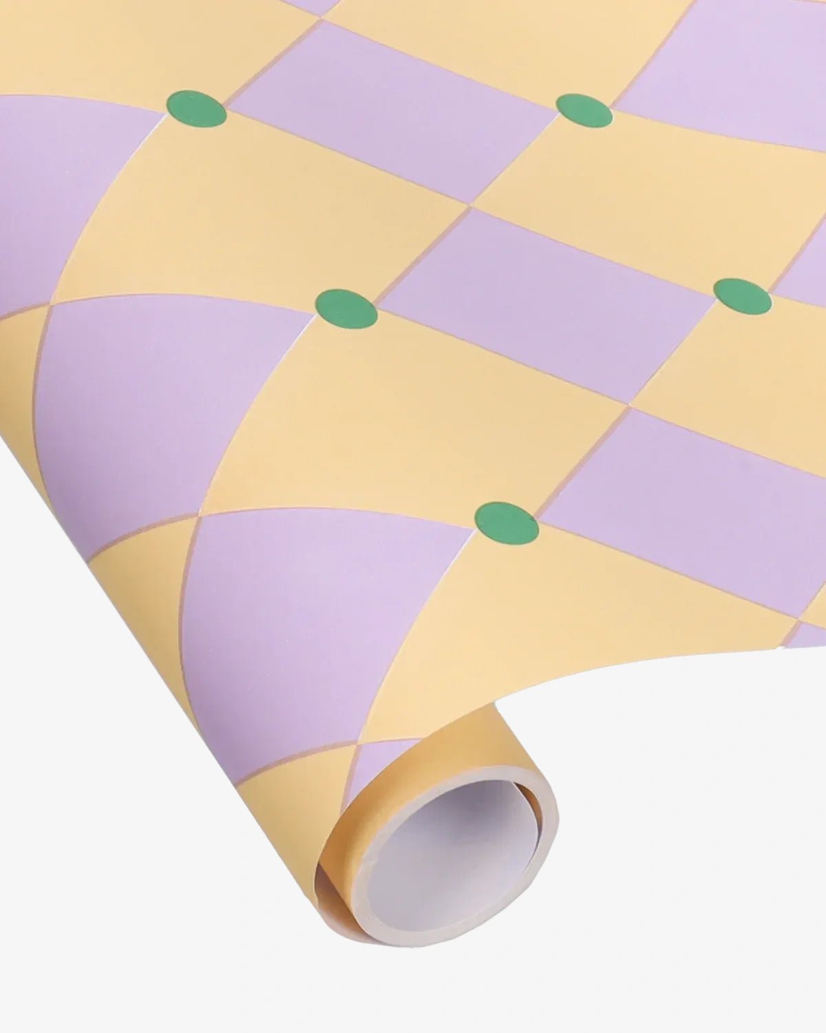 Kado Design - Geschenkpapier - Rolle • Zirkus Rosa/Gelb/Grün - ROSA ECK