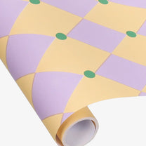 Kado Design - Geschenkpapier - Rolle • Zirkus Rosa/Gelb/Grün - ROSA ECK