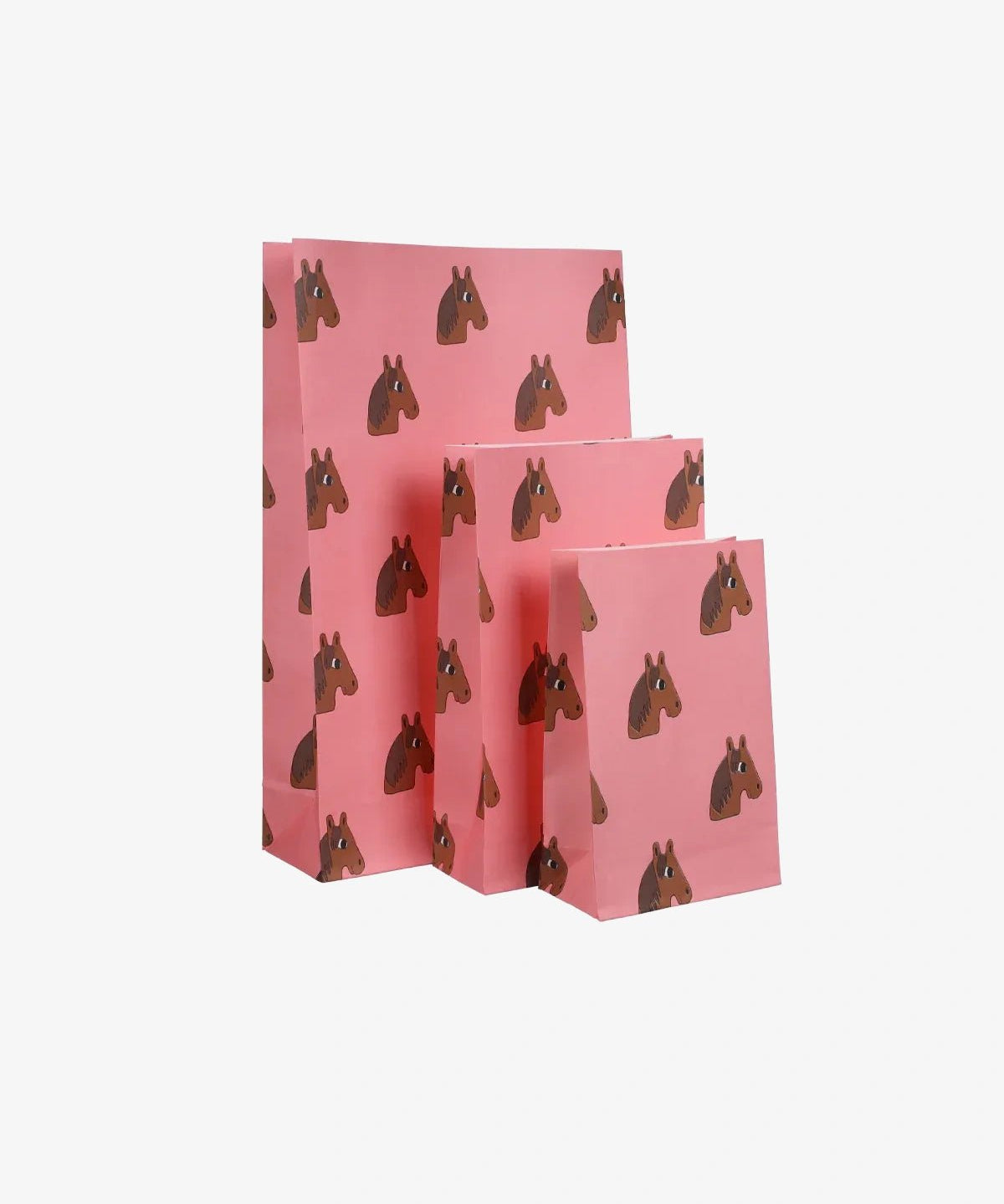 Kado Design - Geschenktüte mit Boden • Pferde (Charlotte Janvier) - ROSA ECK