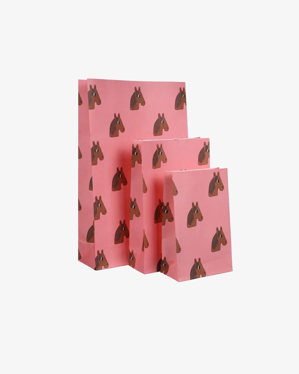 Kado Design - Geschenktüte mit Boden • Pferde (Charlotte Janvier) - ROSA ECK