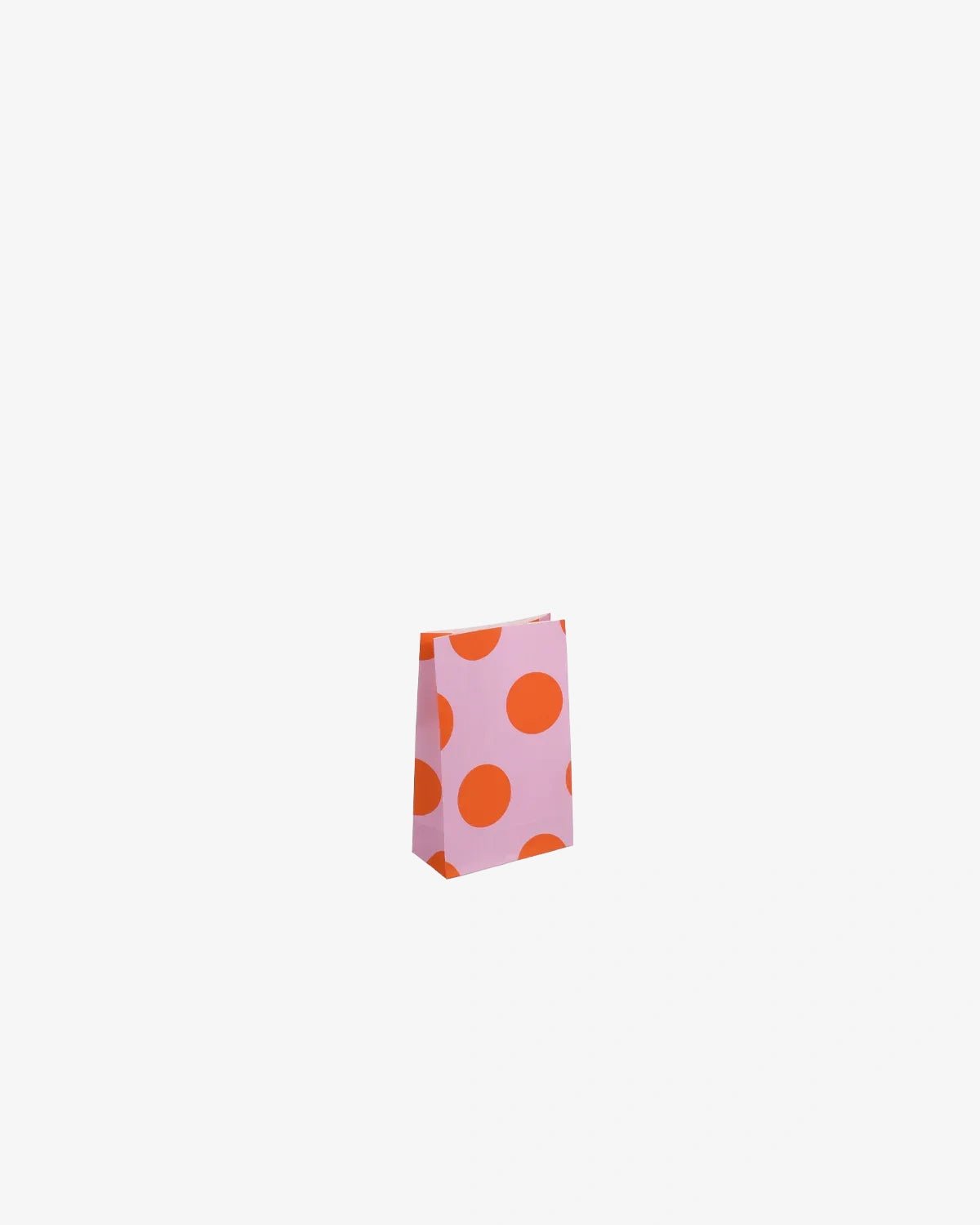 Kado Design - Geschenktüte mit Boden • Pink/Orange gepunktet (Lottie Dottie) - ROSA ECK
