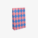 Kado Design - Geschenktüte mit Boden • Zirkus Pink/Blau/Rot - ROSA ECK