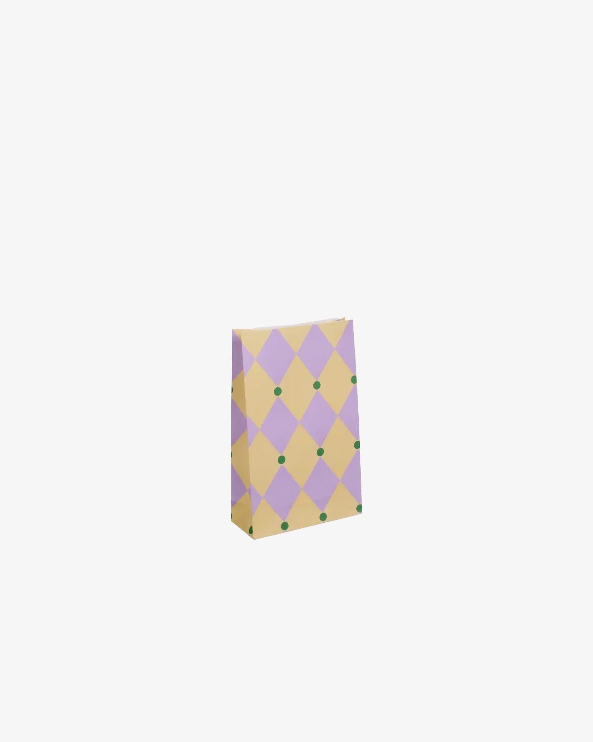 Kado Design - Geschenktüte mit Boden • Zirkus Rosa/Gelb/Grün - ROSA ECK