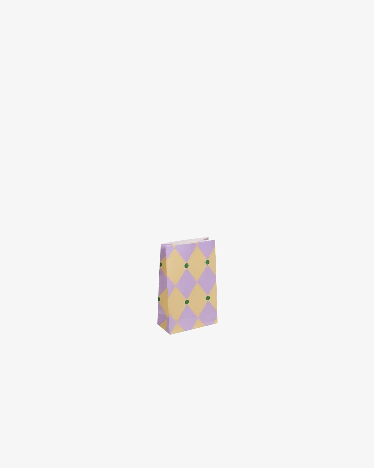 Kado Design - Geschenktüte mit Boden • Zirkus Rosa/Gelb/Grün - ROSA ECK