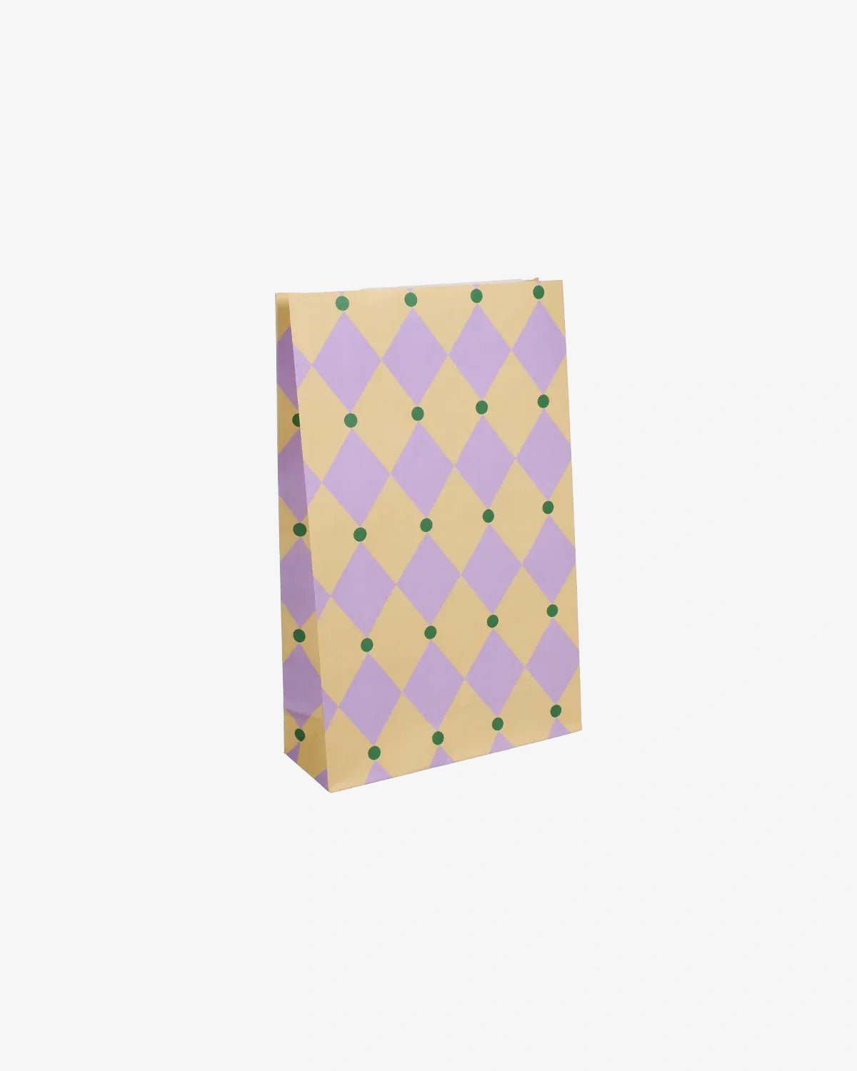 Kado Design - Geschenktüte mit Boden • Zirkus Rosa/Gelb/Grün - ROSA ECK