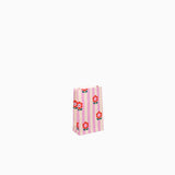 Kado Design - Geschenktüte mit Boden • Blumen/Streifen - Geschenkverpackung - ROSA ECK