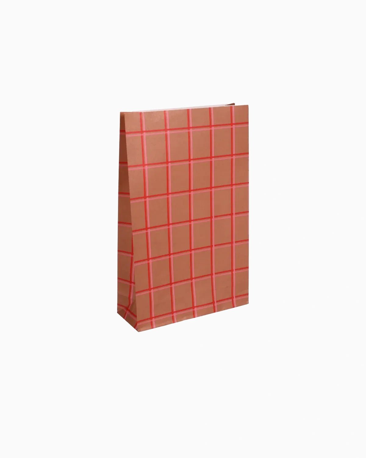 Kado Design - Geschenktüte mit Boden • Braun/Rosa/Rot - Geschenkverpackung - ROSA ECK