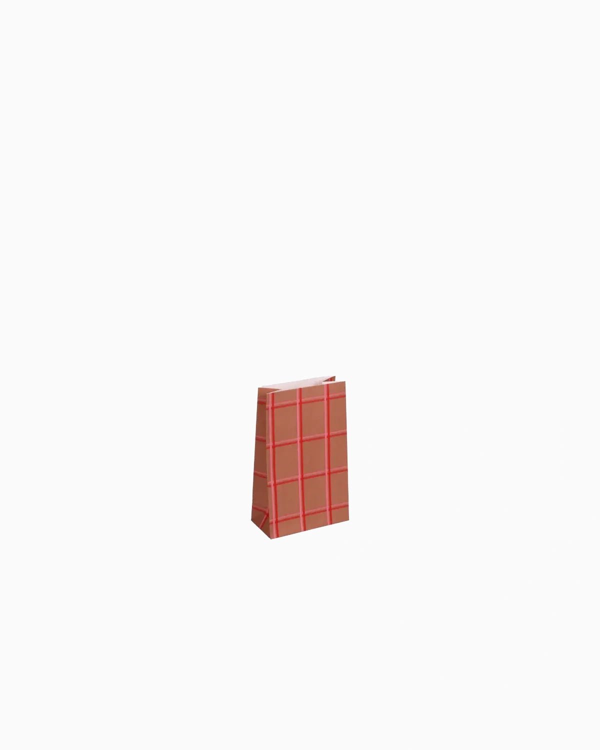 Kado Design - Geschenktüte mit Boden • Braun/Rosa/Rot - Geschenkverpackung - ROSA ECK