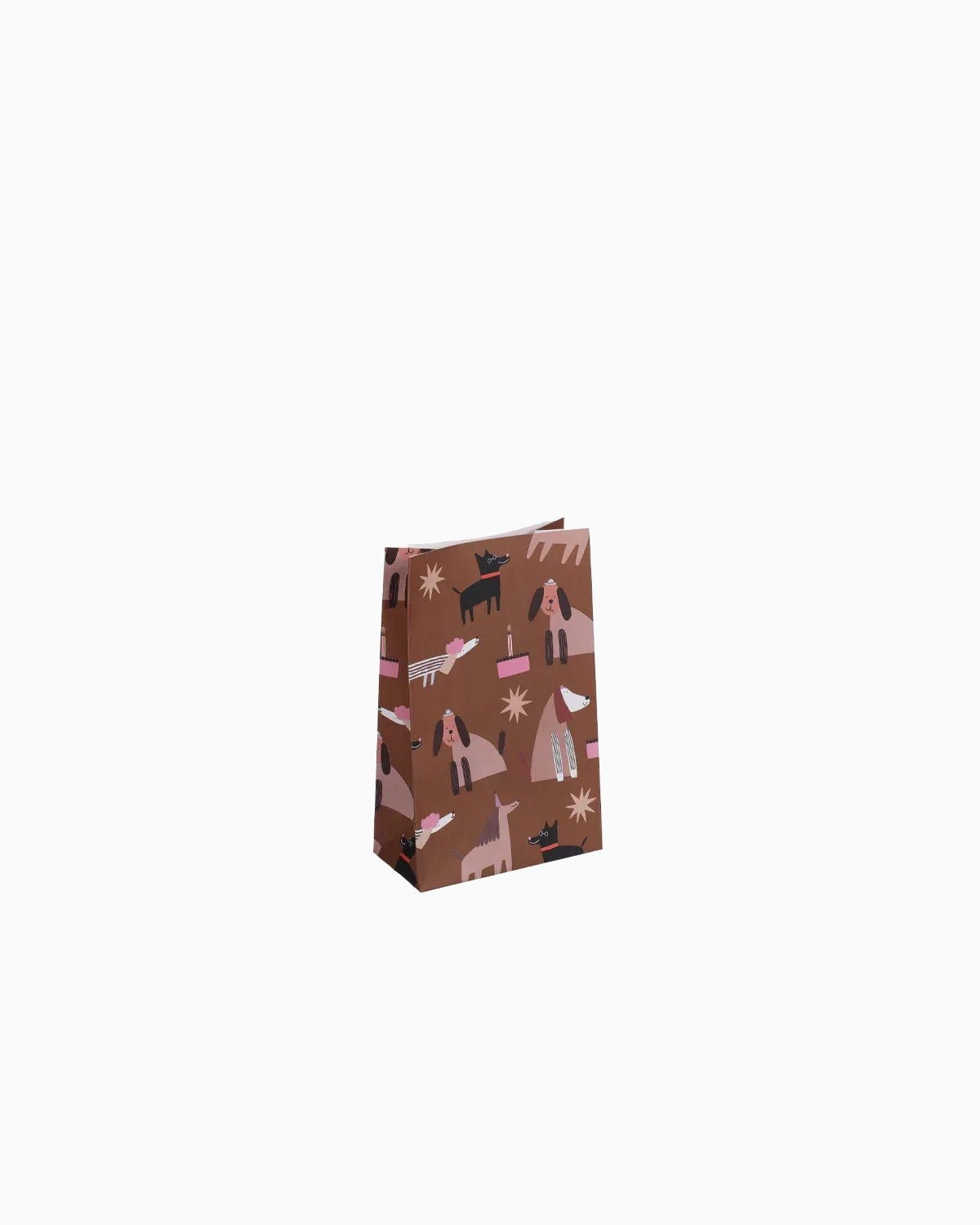 Kado Design - Geschenktüte mit Boden • Dogs (by Anna Katharina) - Geschenkverpackung - ROSA ECK