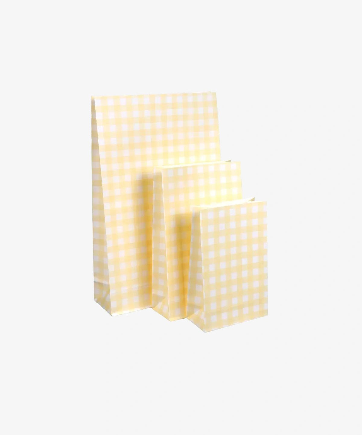 Kado Design - Geschenktüte mit Boden • Kariert Buttergelb - ROSA ECK