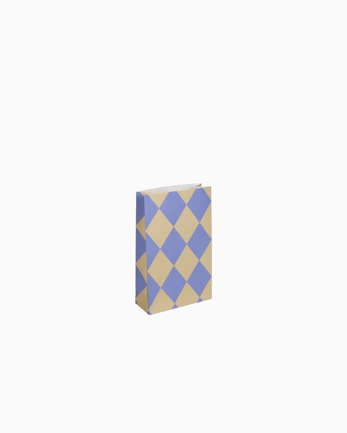 Kado Design - Geschenktüte mit Boden • Kariert Hellblau/Gelb - Geschenkverpackung - ROSA ECK