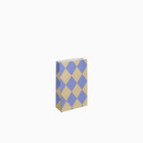 Kado Design - Geschenktüte mit Boden • Kariert Hellblau/Gelb - Geschenkverpackung - ROSA ECK