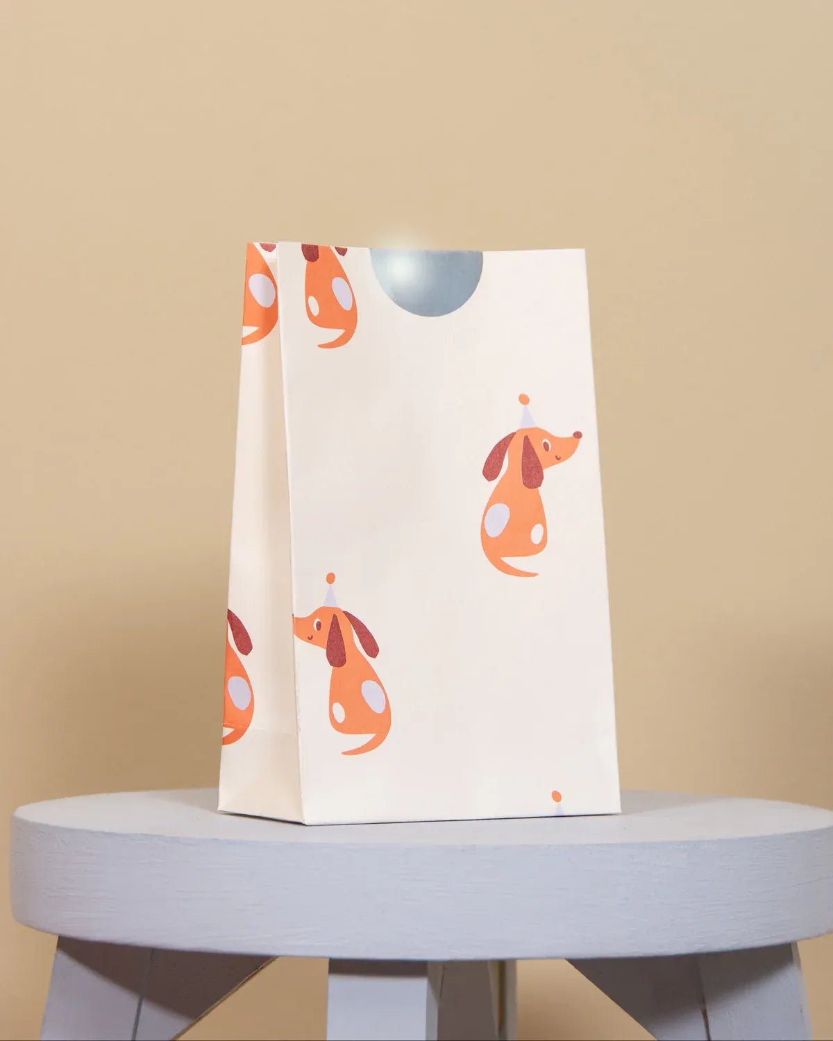 Kado Design - Geschenktüte mit Boden • Party Dog (by Anne Pascal) - Geschenkverpackung - ROSA ECK