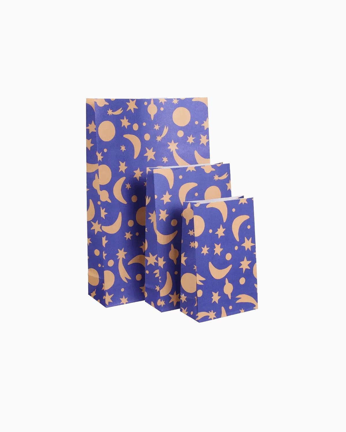 Kado Design - Geschenktüte mit Boden • Sonne, Mond & Sterne - Geschenkverpackung - ROSA ECK