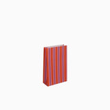 Kado Design - Geschenktüte mit Boden • Streifen Orange/Rosa/Blau - Geschenkverpackung - ROSA ECK
