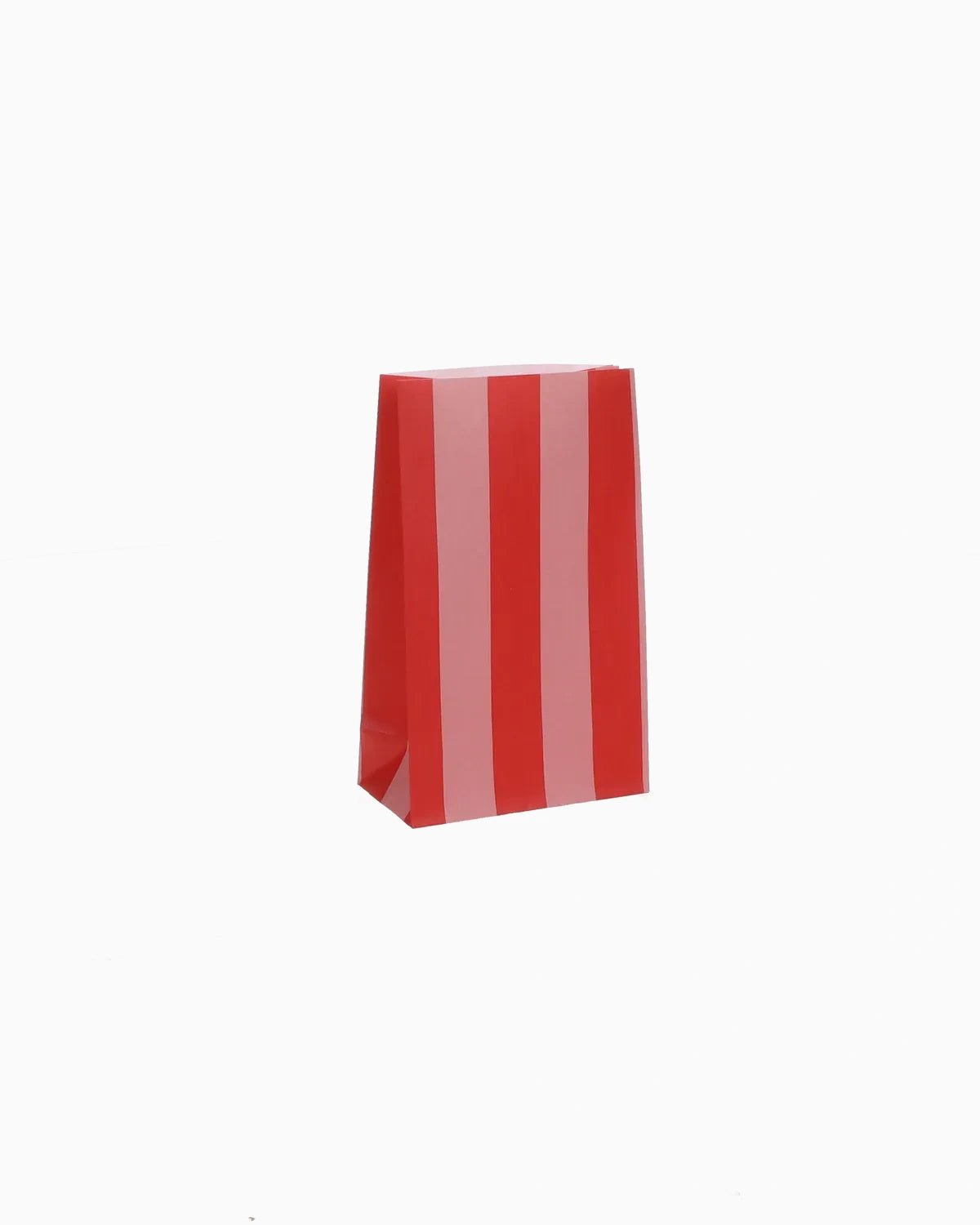 Kado Design - Geschenktüte mit Boden • Streifen Rot/Rosa - Geschenkverpackung - ROSA ECK
