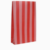 Kado Design - Geschenktüte mit Boden • Streifen Rot/Rosa - Geschenkverpackung - ROSA ECK