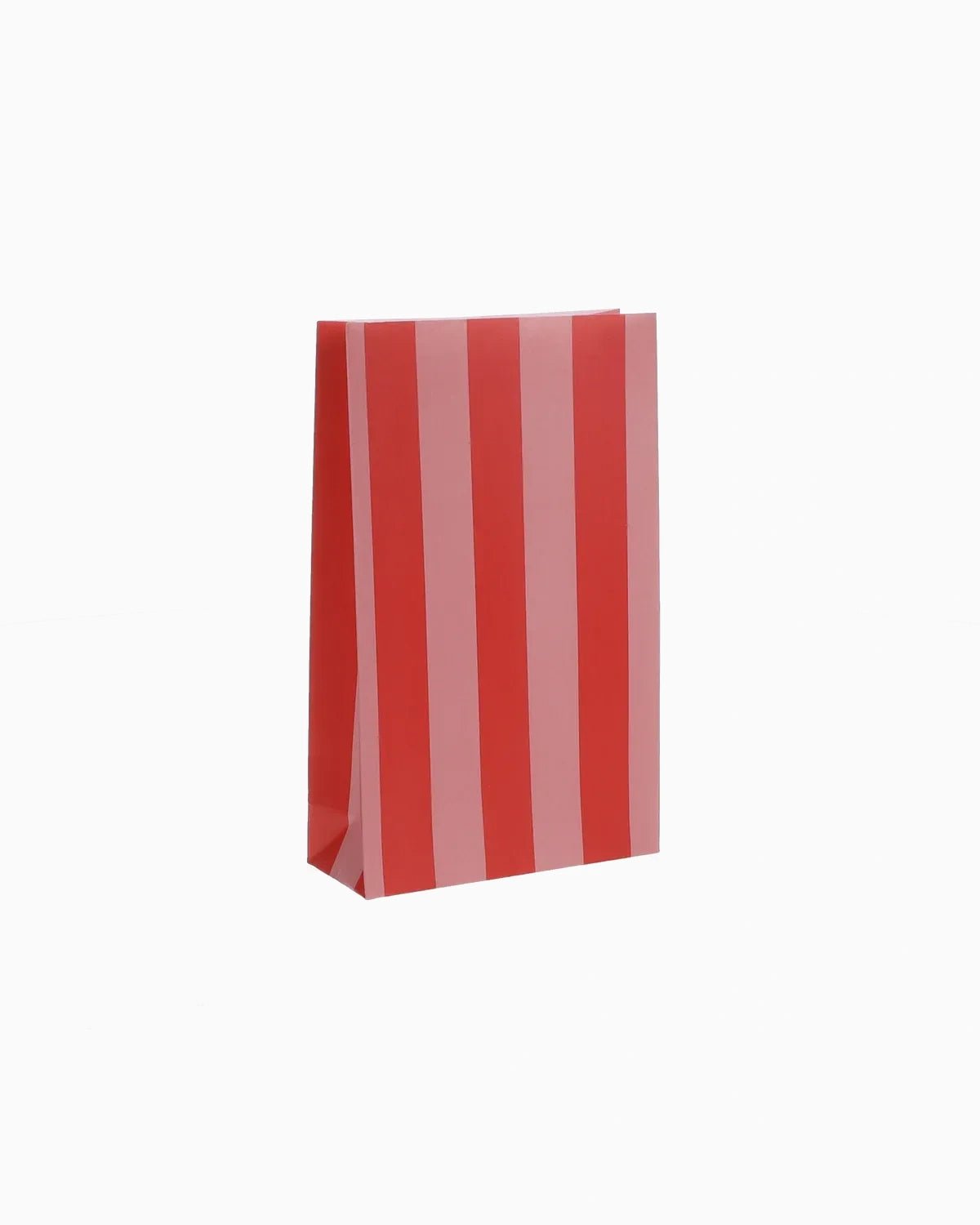 Kado Design - Geschenktüte mit Boden • Streifen Rot/Rosa - Geschenkverpackung - ROSA ECK